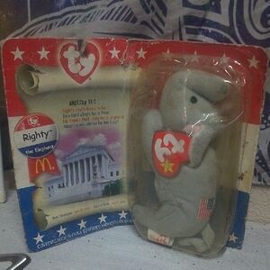 Ty Righty the Elephant Plush - Gray